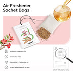 MYARO 12 Pack Sandalwood Scented Sachets for Drawer, Closet & Small Spaces Air Freshener Bags, Odor Eliminator for Clothes, Car, Wardrobe, Home Fragrance Gift Set