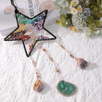 7 Chakra Dream Catcher Tree of Life Dream Catchers for Room Decoration Handmade Dreamcatcher Natrual Agate Gemstone Wall Hanging Ornament (Seven Colors)