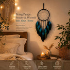 Blue Dream Catchers for Boys Handmade Dreamcatchers Kids Bedroom Wall Hanging Decoration Art Ornament Craft Gift