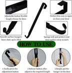 GP Life Wreath Hanger for Front Door, Adjustable from 15 to 25 Inches Hanger, 20 lbs Larger Door Upgrade Christmas Fall Wreaths Decorations Hook (Black)