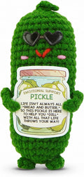 OASSIE Inspirational Gifts for Women Men - Emotional Positive Pickle Crochet - Funny Birthday Relaxation Gifts for Women Daughter Sister Friend Coworkers Teachers Nurses