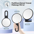 B Beauty Planet 40X Magnifying Mirror, Hand Mirror for Makeup, Double Sided with 40X/1X Magnification, Travel Essential, Portable Foldable for Desktop and Bathroom, Gift for Women, Black