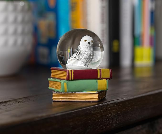 Harry Potter Hedwig the Owl Mini Snow Globe with Swirling White Flakes | Collectible Keepsake Display | 3 Inches Tall