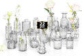 Mini Bud Vases Centerpieces for Tables,Clear Bud Vases for Flowers,Small Flower Vases Suitable for Birthday Party,Anniversary,Wedding Reception,Baby Shower (Clear, 22PCS)