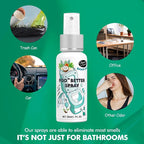Clean-n-Fresh Toilet Spray, Variety 3 Pack - Ocean Mist/Eucalyptus/Beach Coco, Bathroom & Toilet Odor Elimination, Travel Size Toiletries, Total 5.1 Fl Oz