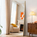 DUMOS 68"x26" Full Length Mirror, Full Body Mirror with Aluminum Alloy Thin Frame, Standing Mirrors with Leaning or Hanging, Suitable for Bedroom, Livingroom, Cloakroom, Gold