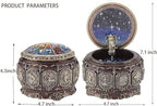 Vintage Music Box Constellation Style Plays Always with Me Tune, Goddess Rotating Musical Box Sankyo 18-Note Wind Up Hand-Painted Collectible Zodiac Gift for Christmas Birthday