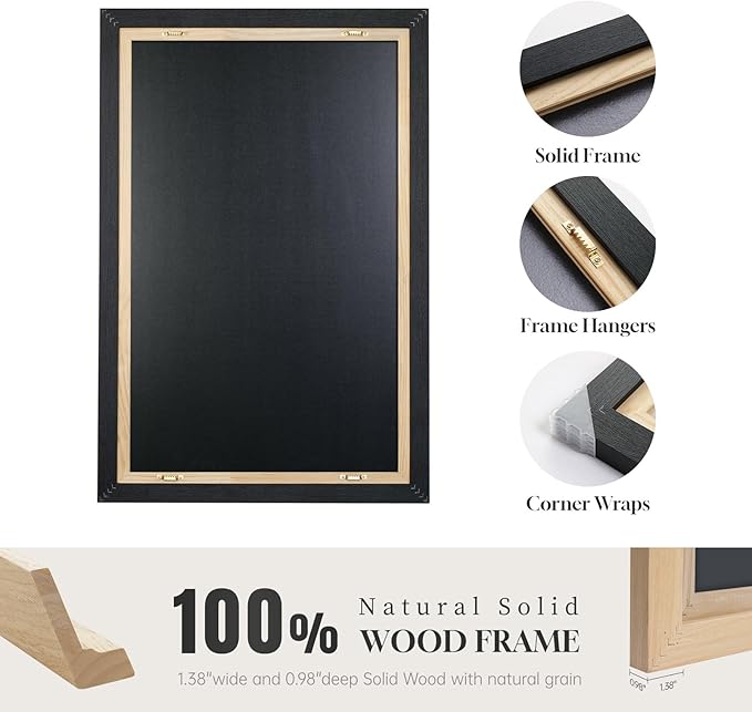 Large 3D Textured Framed Black and White Abstract Wall Art for Living Room, 3 Piece Modern Geometric Paintings, Minimalist Neutral Relief Pictures for Dining Bedroom Hallway Office Wall Decor, 24x36 In