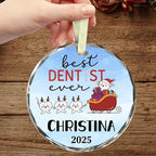 BSQUIELE Personalized Best Dentist Ever Glass Ornament 2025 - Custom Name Orthodontist Keepsake - Gift for Dental Assistant Hygienist - Unique Xmas Tree Hanging Decoration for Dental Professionals