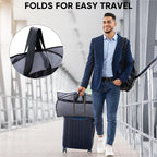BALEINE 5PK Heavy Duty Garment Bag with Shoe Storage Travel Bag for Dresses, Suit, Coats Travel Essential (54", Grey)