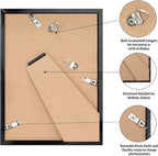 LaVie Home 5x7 Picture Frame Black Set of 10, Display 4x6 with Mat or 5 x 7 Without Mat Picture, Photo Frame Collage for Wall Gallery or Table Deco, Hanging or Tabletop Display