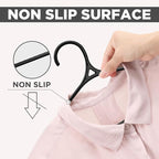 Utopia Home Clothes Hangers - Standard Plastic Hangers Space Saving - Durable Coat Hangers 20 Pack (Black)