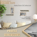 Natural Solid Wood 5x9 Picture Frame, Display 5 x 9 Inch Picture Poster Photo, Vertical & Horizontal Wall Hanging - 2 Pack/Natural/5"x9"
