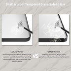 LOAAO 36X36 Inch Black Metal Framed Bathroom Mirror for Wall, Matte Black Bathroom Vanity Mirror Farmhouse, Anti-Rust, Tempered Glass, Hangs Horizontally or Vertically