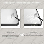 LOAAO Black Metal Framed Bathroom Mirror for Wall, Large 55X30 Inch Rounded Rectangle Mirror, Matte Black Bathroom Vanity Mirror Farmhouse, Anti-Rust, Tempered Glass, Hangs Horizontally or Vertically