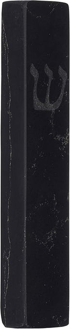 A&S Mezuzot Quartz Mezuzah Case with Engraved Shin Design Easy Peel and Stick Judaica Door Mezuza (Black Quarts, 8 Inches)