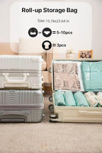 Vacuum Storage Bags for Clothing - NeatNest Mixed Set, Includes Roll-Up, Flat, Cube Bags in Multiple Sizes for Travel and Home, Vacuum or Hand Press, All-in-One Space Saver Kit for Clothes and Bedding