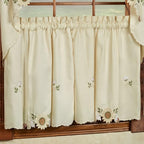 Sweet Home Collection Kitchen Window Tier, Swag, or Valance Curtain Treatment in Stylish and Unique Patterns and Designs for All Home Décor 36", Sunflower