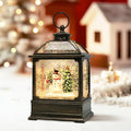 Christmas Snow Globe Lantern with Snowman 8 Music Songs & 6H Timer Water Snow Globe Lantern USB & Battery Operated for Christmas Festival Decorations Gifts (Snowman)