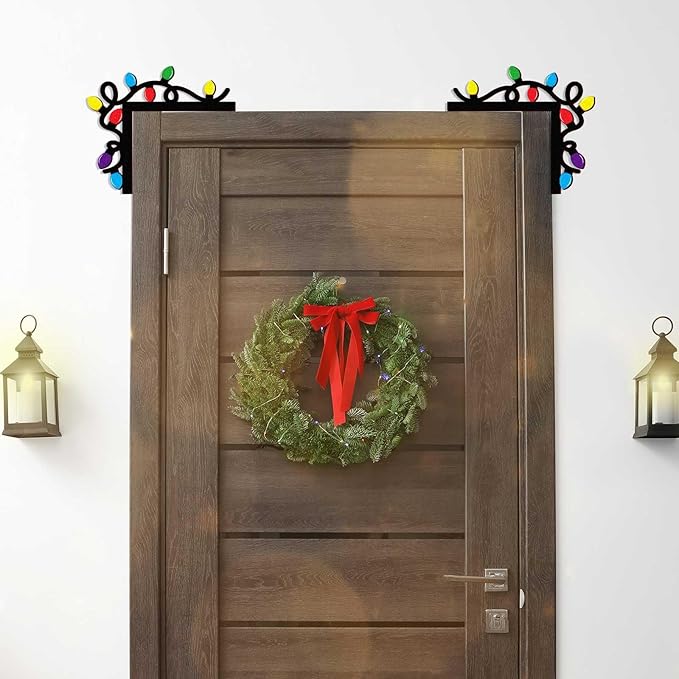 Pigort Christmas Door Toppers Christmas Door/Window Coner Decorations Christma Light Windows Walls DIY Craft for Party Ornament