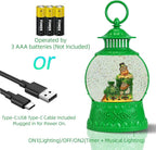 St Patricks Day Snow Globe Decor,St Patricks Day Light Up Snow Globe 6H Timer, USB/Battery Operated,St Patricks Day Home Party Decor