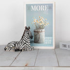 Zebra Table Sculpture - Resin Zebra Figurine - Black, White - African Safari Zebra Collectible for Bedroom, Living Room, Office, Bookshelf, Mantel, Entryway, Foyer, Nursery -5.9inch L x 3.54inch H