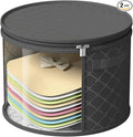 STARGAZ Hat Boxes For Women Storage - This Oversized Clear Hat Storage Bag can hold 9 hats,suitable for cowboy hats,suitable for travel and daily hat organizer for closet.(Pure Black 1Pack)