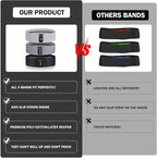 Non-Slip Fabric Resistance Bands for Working Out, Loop Exercise Bands for Booty Leg, Butt, Glute, Stretch Workout Bands for Women & Men, Hip Elastic Bands for Home Gym Fitness, Yoga, Pilates