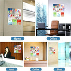 Acrylic Brochure Holder Wall Mount, Magazine and Pamphlet Display, Clear Literature Organizer Rack for 12 Pamphlets and 3 Magazines, Flyer Pamphlet Holder with Business Card Holders and Index Tabs
