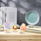 RattanView 16 Pcs Crystal Holder Easel Display Adjustable Metal Arm Display Stand with Acrylic Base Easel Rock Mineral Stand for Gemstone Fossils Geodes Mineral Agate Collection(Gold)