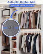 No Drilling Closet Rods for Hanging Clothes, Non Slip Tension Rod with Heavy Duty Clothes Hanging Rod, 17-39 Inches Adjustable Spring Closet Rod for Closet Wardrobe Bathroom Laundry RV, White