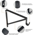Heavy Duty Closet Rod & Shelf Brackets Clothes Hanger Pole Support Bracket Black 3 Pack
