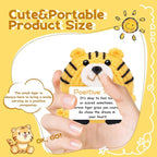 Positive Crochet Tiger Funny Valentine's Day Birthday Gifts for Women Men Coworkers Friend Daughter Dad Son Appreciation, White Elephant Small Xmas Stocking Stuffers Thanksgiving Emotional Cute Decor