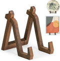 ANBOXIT Plate Display Stand, 8 Inch Plate Holder for Displaying, Decorative Picture Frame Dish Photo Plaque Platter Wood Stand