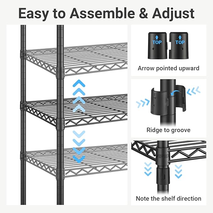 VIPEK X3 Expandable Heavy Duty Clothes Rack Adjustable from 5'2" to 8' with Flexible Shelves and Hanger Rods, Large Freestanding Clothing Racks for Hanging Clothes, Max Load 1210LBS, White