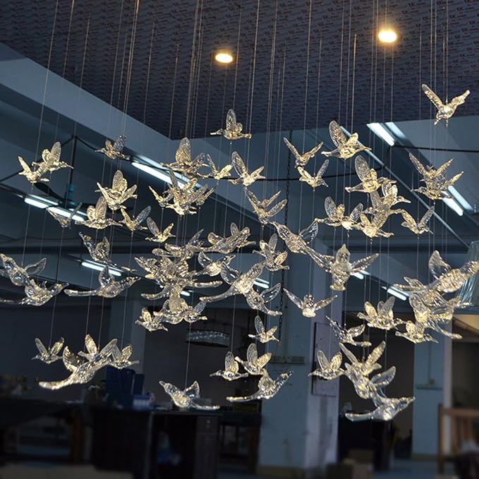 Ceiling Decoration Flying Bird Lifelike DIY Hanging Decorative for Kindergarten Shopping Mall Bedroom Party Christmas Tree