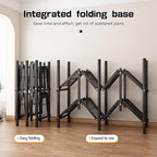 Gray Large Portable Armoire Wardrobe Closet with Foldable Clothing Wardrobe 25MM Steel Pipe Metal Frame Clothes Rack,One Piece Folding Design