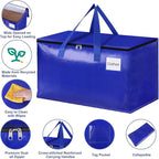 StorageRight Moving Bags-Heavy Duty Moving Boxes, Storage Totes with Zipper, Reinforced Handles and Tag Pocket-Collapsible Moving Supplies for moving, Storage and Travel 93L(Four Colors-6 Pack)