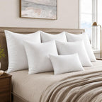 MIULEE Throw Pillows Inserts, Pack of 2 28x28 Inch 100% Virgin Fiber Filling Bed Couch Pillows