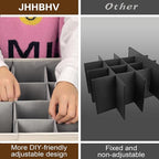2 Pack Shoe Organizer for Closet, Adjustable Shoe Box Storage Containers, Large Foldable Shoe Bins with Clear Cover, Space Saving Shoes Holder with 4 Handles, Fits 24-48 Pairs, Beige