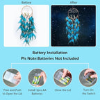 Dream Catchers Lovers Dream Catcher for Boys Large Dream Catcher for Girls Wall Hanging Tree of Life Wall Decor with LED Light Handmade Feather Dreamcatcher Native American Blessing Gifts