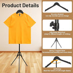 Adjustable Shirt Display Stand 32-63 Inch, Foldable Clothing Display Stand for Retail Vendors, T Shirt Mannequin Torso, Steamer Rack Stand for Dress Clothes Garment