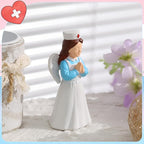 Nurse Angle Figurine 3.9 Inch Nurse Resin Doll Desk Decor Gift for Nurses Practitioner, Nurses Day Souvenirs, Healthcare Workers Home Office Desktop Decor