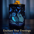 Leyoue Electric Wax Melt Warmer PTC Heating Plate with 7 Colors LED Changing Light Wax Warmer Fragrance Warmer for Home Office Gifts & Decor(Owl)