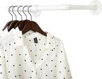 WEBI Clothing Rack Wall Mount,20" Industrial Pipe Clothes Rack for Hanging Clothes,Heavy Duty Iron Garment Rack Bar,Retail Display Clothes Rod for Closet,Laundry Room,White,2 Packs