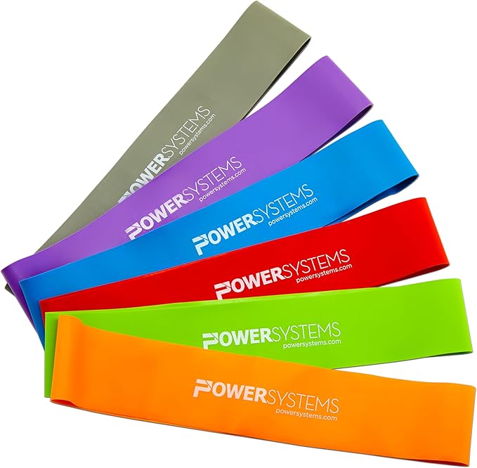 Power Systems Versa Loop – Commercial Grade Color-Coded Exercise Resistance Band for Working Out, Elastic Band for Physical Therapy, Strength, Fitness Training at Home or Gym