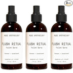 Muse Apothecary Flush Ritual - Aromatic & Refreshing Toilet Spray, Use Before You Go, 2 oz, Infused with Natural Essential Oils - Coconut + Sandalwood, Pack of 3