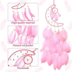 Jetec 3 Pcs Dream Catcher Moon Sun Star Design Handmade Traditional Design Craft Ornament Wall Art Hanging Home Decoration Bedroom Wedding(Sweet Color)