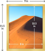 LaVie Home 8.5x11 Picture Frame Gold Set of 10, Display 8.5 x 11 Picture, Photo Frame Collage for Wall Gallery or Table Deco, Hanging or Tabletop Display