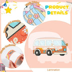 Pajean Welcome to The Crew Bulletin Board Set Groovy Back to School Classroom Decorations Retro Hippie Name Tags Cutouts with Groovy Daisy Borders for Door Wall Chalkboard Decor Preschool Supplies